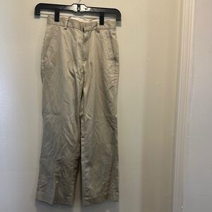 Casual Tan Straight-Leg Bottoms